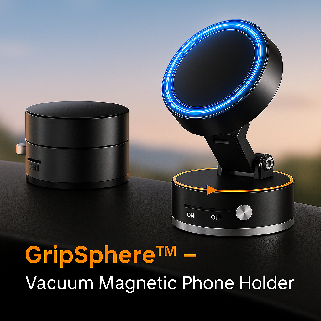 GripSphere™ – Vacuum Magnetic Phone Holder