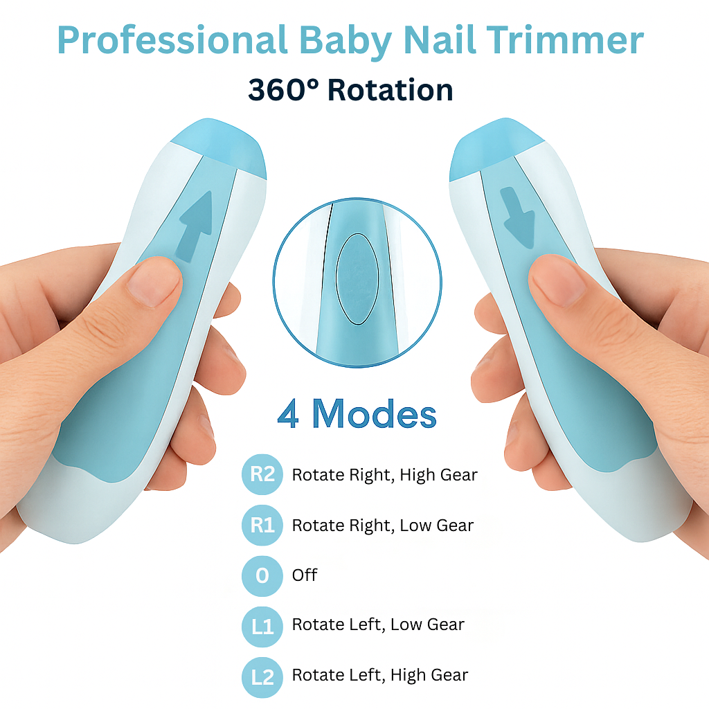 MummaCare™ — Baby Nail Trimmer with LED Light & Gentle Filing Pads